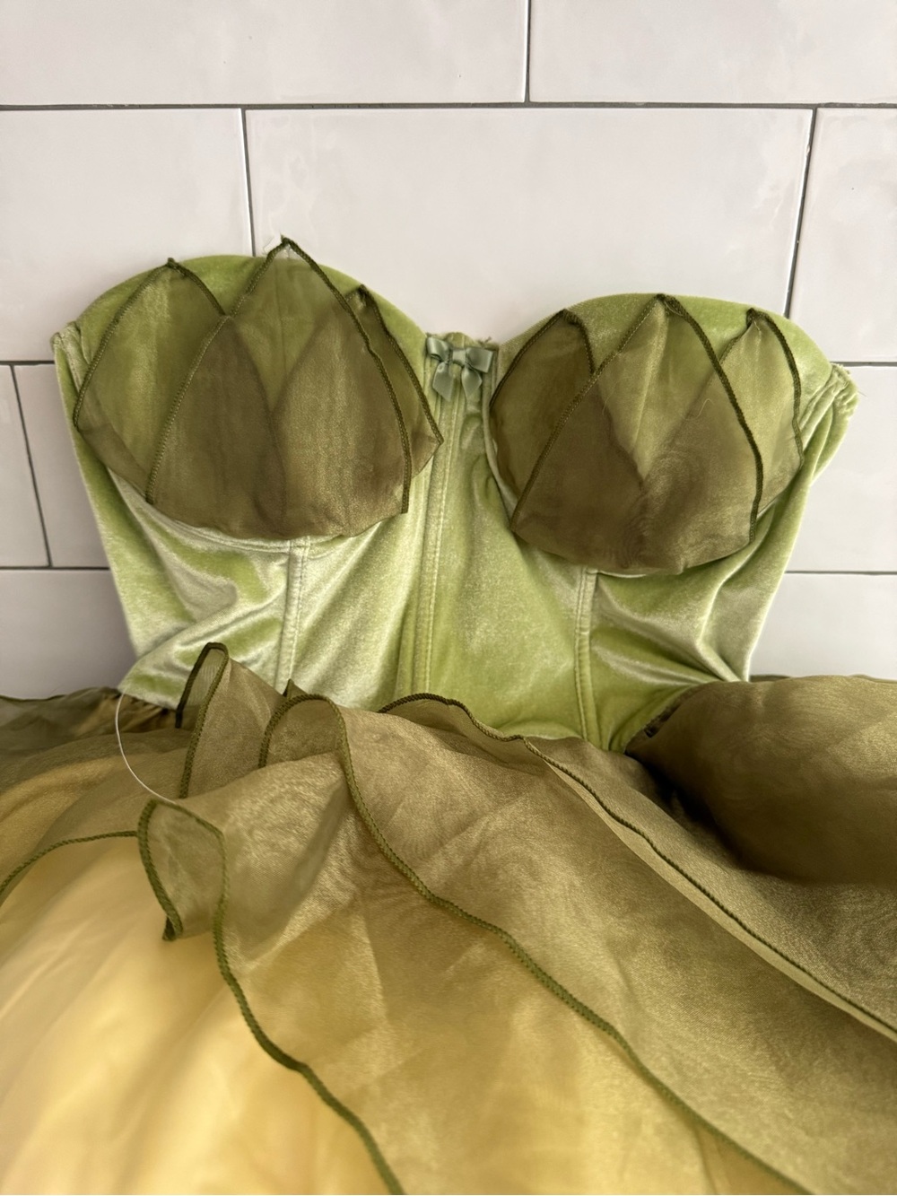 Dolls Kill Trickz N’ Treatz Green Princess Dress Tiana Tinkerbell Inspired SizeM - Picture 2 of 9